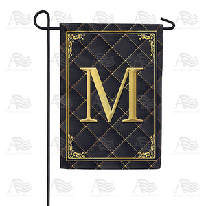 Quilted Royalty Monogram Double Sided Garden Flag