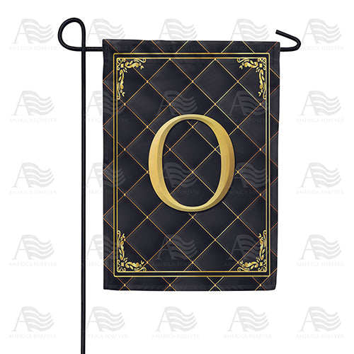 Quilted Royalty Monogram Double Sided Garden Flag