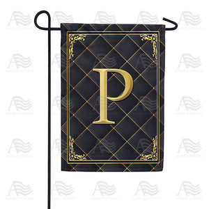 Quilted Royalty Monogram Double Sided Garden Flag