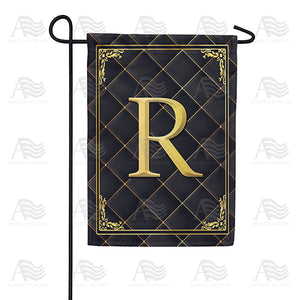 Quilted Royalty Monogram Double Sided Garden Flag