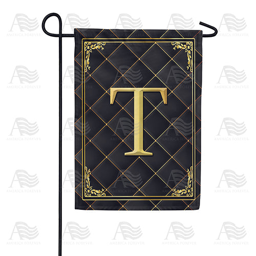 Quilted Royalty Monogram Double Sided Garden Flag