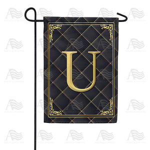 Quilted Royalty Monogram Double Sided Garden Flag
