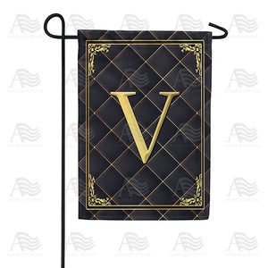 Quilted Royalty Monogram Double Sided Garden Flag