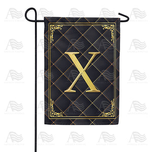 Quilted Royalty Monogram Double Sided Garden Flag