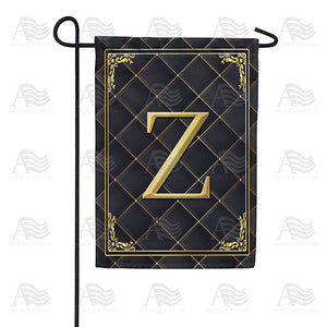 Quilted Royalty Monogram Double Sided Garden Flag