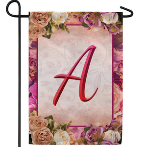Rosie Pink Monogram Double Sided Garden Flag