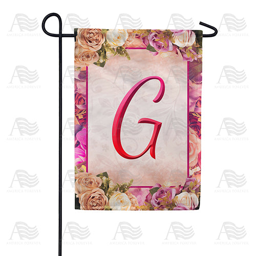 Rosie Pink Monogram Double Sided Garden Flag
