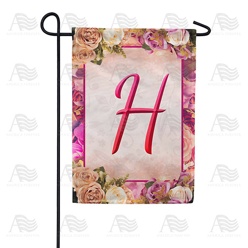 Rosie Pink Monogram Double Sided Garden Flag