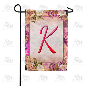 Rosie Pink Monogram Double Sided Garden Flag