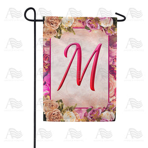 Rosie Pink Monogram Double Sided Garden Flag