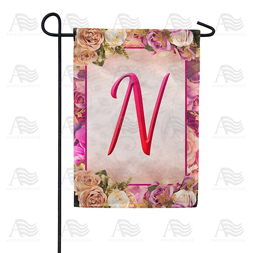 Rosie Pink Monogram Double Sided Garden Flag