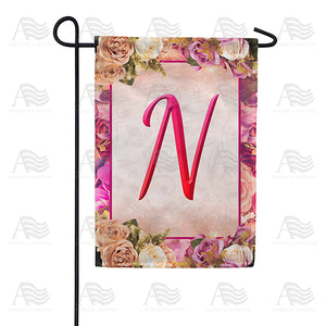 Rosie Pink Monogram Double Sided Garden Flag