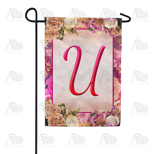 Rosie Pink Monogram Double Sided Garden Flag