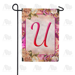 Rosie Pink Monogram Double Sided Garden Flag