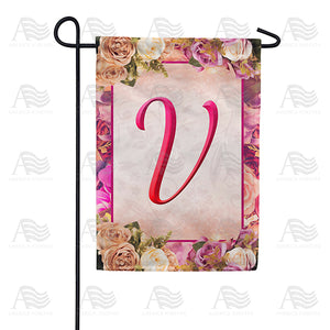 Rosie Pink Monogram Double Sided Garden Flag
