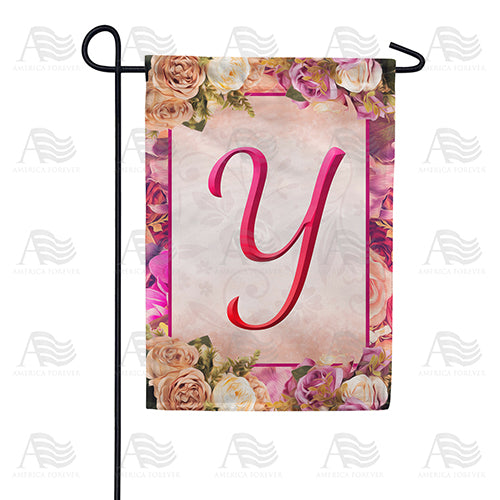 Rosie Pink Monogram Double Sided Garden Flag