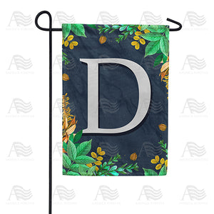 Fern On Slate Monogram Double Sided Garden Flag