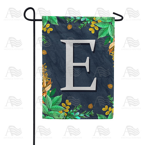 Fern On Slate Monogram Double Sided Garden Flag