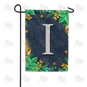 Fern On Slate Monogram Double Sided Garden Flag