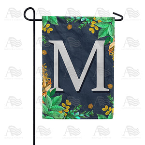 Fern On Slate Monogram Double Sided Garden Flag