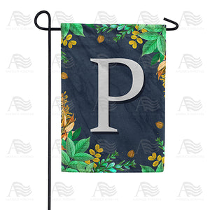 Fern On Slate Monogram Double Sided Garden Flag