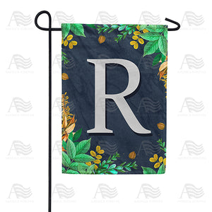 Fern On Slate Monogram Double Sided Garden Flag