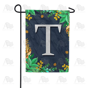 Fern On Slate Monogram Double Sided Garden Flag
