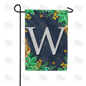 Fern On Slate Monogram Double Sided Garden Flag