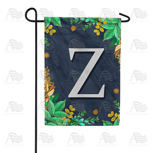 Fern On Slate Monogram Double Sided Garden Flag