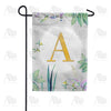 Simply Golden Monogram Double Sided Garden Flag