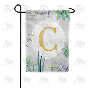 Simply Golden Monogram Double Sided Garden Flag
