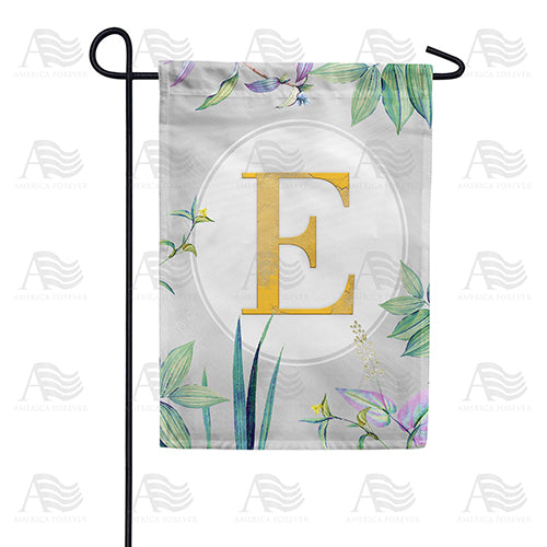 Simply Golden Monogram Double Sided Garden Flag