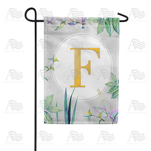 Simply Golden Monogram Double Sided Garden Flag
