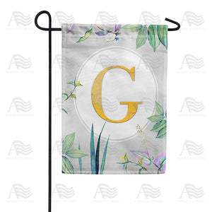 Simply Golden Monogram Double Sided Garden Flag