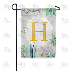 Simply Golden Monogram Double Sided Garden Flag