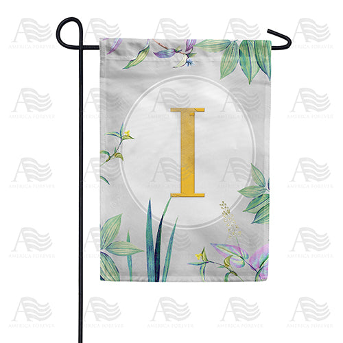 Simply Golden Monogram Double Sided Garden Flag