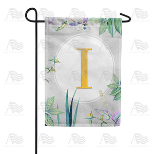 Simply Golden Monogram Double Sided Garden Flag