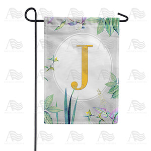 Simply Golden Monogram Double Sided Garden Flag