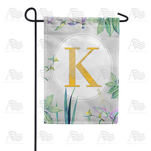 Simply Golden Monogram Double Sided Garden Flag
