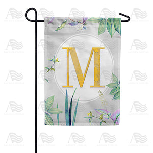 Simply Golden Monogram Double Sided Garden Flag