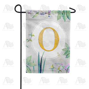 Simply Golden Monogram Double Sided Garden Flag