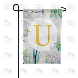 Simply Golden Monogram Double Sided Garden Flag