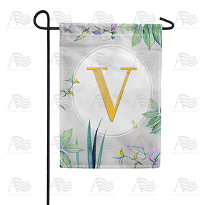 Simply Golden Monogram Double Sided Garden Flag
