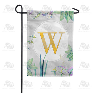Simply Golden Monogram Double Sided Garden Flag
