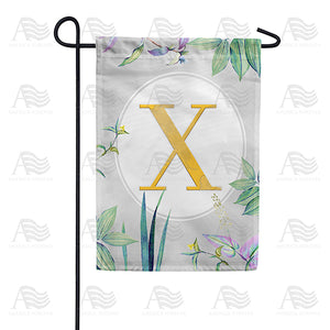 Simply Golden Monogram Double Sided Garden Flag