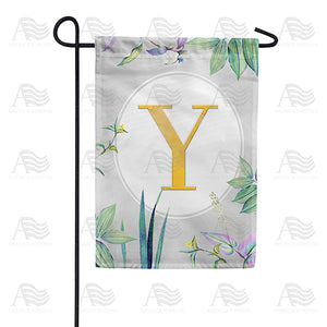 Simply Golden Monogram Double Sided Garden Flag