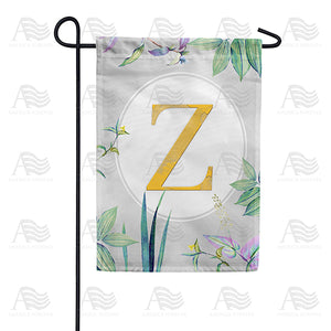 Simply Golden Monogram Double Sided Garden Flag
