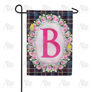 Burst Of Pink Monogram Double Sided Garden Flag