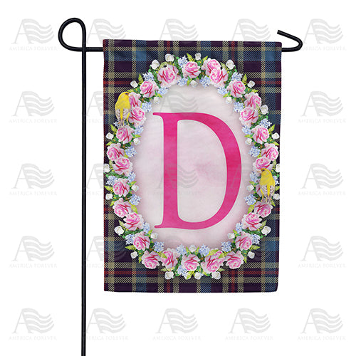 Burst Of Pink Monogram Double Sided Garden Flag