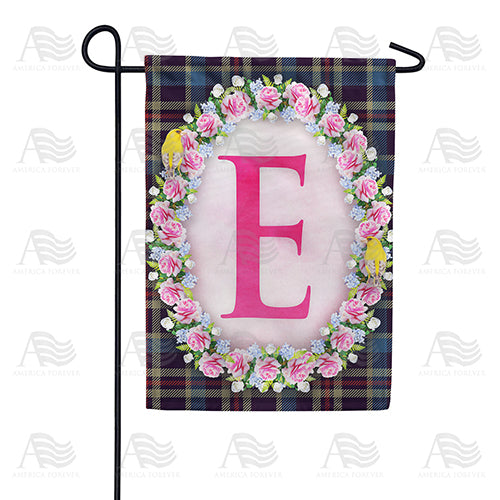 Burst Of Pink Monogram Double Sided Garden Flag